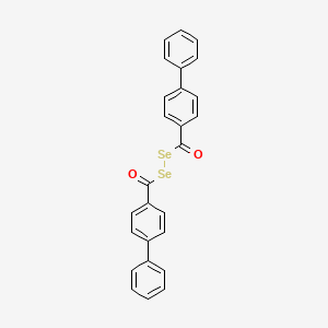 molecular formula C26H18O2Se2 B14306456 Se-(4-phenylbenzoyl)selanyl 4-phenylbenzenecarboselenoate CAS No. 112561-24-7