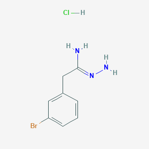 N-amino-2-(3-bromophenyl)ethanimidamide hydrochloride