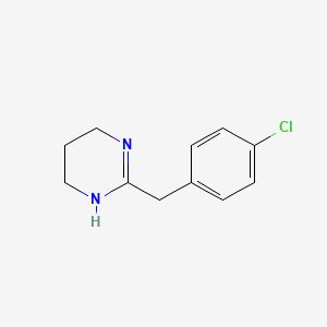 molecular formula C11H13ClN2 B14306479 2-[(4-Chlorophenyl)methyl]-1,4,5,6-tetrahydropyrimidine CAS No. 112030-59-8