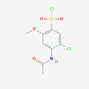 molecular formula C9H9Cl2NO4S B1430651 5-Chloro-4-acetamido-2-methoxybenzene-1-sulfonyl chloride CAS No. 1461705-33-8