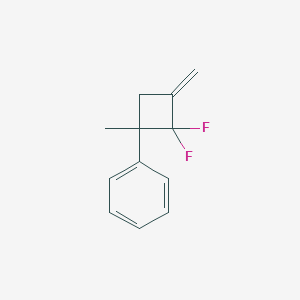 molecular formula C12H12F2 B14306519 (2,2-Difluoro-1-methyl-3-methylidenecyclobutyl)benzene CAS No. 112778-28-6