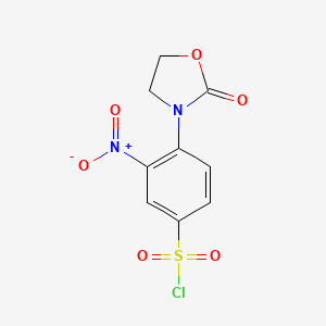 3-Nitro-4-(2-oxo-1,3-oxazolidin-3-yl)benzene-1-sulfonyl chloride