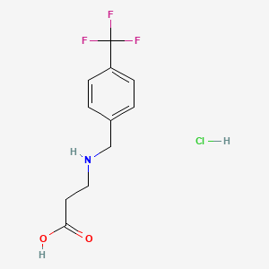 3-({[4-(Trifluoromethyl)phenyl]methyl}amino)propanoic acid hydrochloride