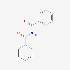 molecular formula C14H15NO2 B14306551 N-(Cyclohex-3-ene-1-carbonyl)benzamide CAS No. 114526-97-5