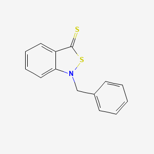 molecular formula C14H11NS2 B14306569 1-Benzyl-2,1-benzothiazole-3(1H)-thione CAS No. 111865-11-3