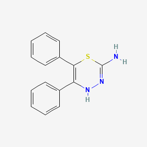 molecular formula C15H13N3S B14306594 5,6-Diphenyl-4H-1,3,4-thiadiazin-2-amine CAS No. 114514-78-2