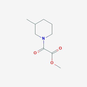 molecular formula C9H15NO3 B1430660 Methyl 2-(3-methylpiperidin-1-yl)-2-oxoacetate CAS No. 1565404-20-7