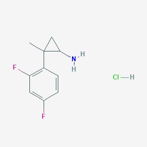 2-(2,4-Difluorophenyl)-2-methylcyclopropan-1-amine hydrochloride