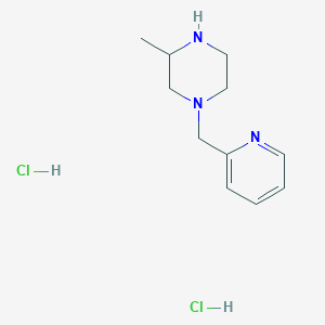 molecular formula C11H19Cl2N3 B1430662 3-Methyl-1-(pyridin-2-ylmethyl)piperazine dihydrochloride CAS No. 1803580-63-3