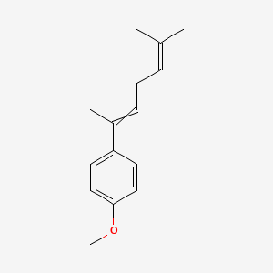 molecular formula C15H20O B14306623 Benzene, 1-(1,5-dimethyl-1,4-hexadienyl)-4-methoxy- CAS No. 111918-83-3