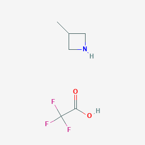 molecular formula C6H10F3NO2 B1430665 3-甲基氮杂环丙烷；三氟乙酸 CAS No. 1466515-56-9