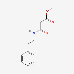 molecular formula C12H15NO3 B14306656 Methyl 3-oxo-3-[(2-phenylethyl)amino]propanoate CAS No. 112178-20-8