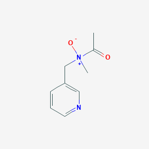 molecular formula C9H12N2O2 B14306660 N-Methyl-1-oxo-N-[(pyridin-3-yl)methyl]ethan-1-amine N-oxide CAS No. 113104-37-3
