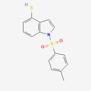 molecular formula C15H13NO2S2 B14306669 1-(4-Methylbenzene-1-sulfonyl)-1H-indole-4-thiol CAS No. 111509-53-6