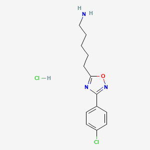 5-[3-(4-Chlorophenyl)-1,2,4-oxadiazol-5-yl]pentan-1-amine hydrochloride