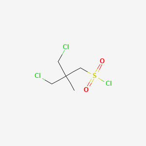 molecular formula C5H9Cl3O2S B1430672 3-Chloro-2-(chloromethyl)-2-methylpropane-1-sulfonyl chloride CAS No. 1803601-34-4