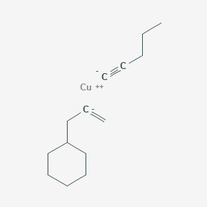 molecular formula C14H22Cu B14306741 copper;pent-1-yne;prop-2-enylcyclohexane CAS No. 113801-69-7