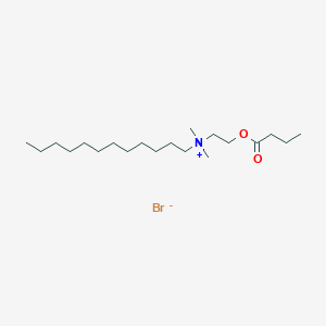 molecular formula C20H42BrNO2 B14306754 N-[2-(Butanoyloxy)ethyl]-N,N-dimethyldodecan-1-aminium bromide CAS No. 112453-51-7