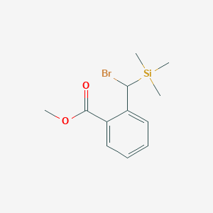 molecular formula C12H17BrO2Si B14306755 Methyl 2-[bromo(trimethylsilyl)methyl]benzoate CAS No. 114474-05-4
