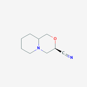molecular formula C9H14N2O B1430678 (3R)-octahydropyrido[2,1-c]morpholine-3-carbonitrile CAS No. 1461698-13-4