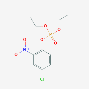 molecular formula C10H13ClNO6P B14306781 Phosphoric acid, 4-chloro-2-nitrophenyl diethyl ester CAS No. 113947-94-7