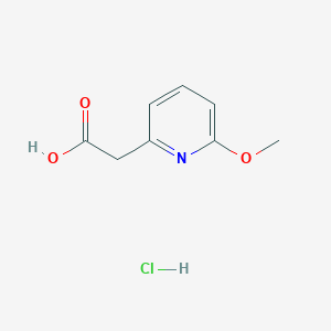 molecular formula C8H10ClNO3 B1430679 2-(6-Methoxypyridin-2-yl)acetic acid hydrochloride CAS No. 1803566-68-8