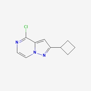 molecular formula C10H10ClN3 B1430680 4-Chloro-2-cyclobutylpyrazolo[1,5-a]pyrazine CAS No. 1595541-80-2