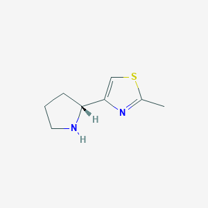 molecular formula C8H12N2S B1430681 2-methyl-4-[(2R)-pyrrolidin-2-yl]-1,3-thiazole CAS No. 1272728-02-5