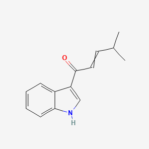 molecular formula C14H15NO B14306822 1-(1H-Indol-3-yl)-4-methylpent-2-en-1-one CAS No. 113618-02-3