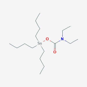molecular formula C17H37NO2Sn B14306833 N-Ethyl-N-{[(tributylstannyl)oxy]carbonyl}ethanamine CAS No. 116019-86-4