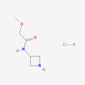 molecular formula C6H13ClN2O2 B1430684 N-(azetidin-3-yl)-2-methoxyacetamide hydrochloride CAS No. 1803592-26-8