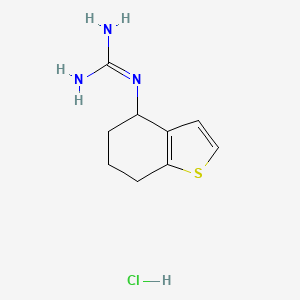 molecular formula C9H14ClN3S B1430685 1-(4,5,6,7-Tetrahydro-1-benzothiophen-4-yl)guanidine hydrochloride CAS No. 58095-43-5