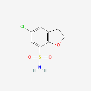 molecular formula C8H8ClNO3S B1430687 5-Chloro-2,3-dihydro-1-benzofuran-7-sulfonamide CAS No. 1461707-90-3