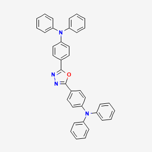 molecular formula C38H28N4O B14306880 N,N'-[1,3,4-Oxadiazole-2,5-diyldi(4,1-phenylene)]bis(N-phenylaniline) CAS No. 113940-83-3