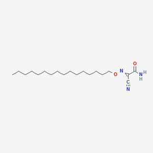 molecular formula C19H35N3O2 B14306882 2-Cyano-2-[(hexadecyloxy)imino]acetamide CAS No. 111778-27-9