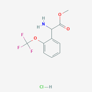 molecular formula C10H11ClF3NO3 B1430689 Methyl 2-amino-2-[2-(trifluoromethoxy)phenyl]acetate hydrochloride CAS No. 1461705-85-0