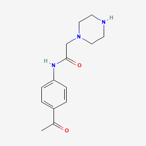 molecular formula C14H19N3O2 B14306891 N-(4-Acetylphenyl)-2-(piperazin-1-yl)acetamide CAS No. 111281-60-8