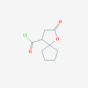 molecular formula C9H11ClO3 B143069 2-Oxo-1-oxaspiro[4.4]nonane-4-carbonyl chloride CAS No. 142183-70-8