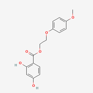 molecular formula C16H16O6 B14306906 Benzoic acid, 2,4-dihydroxy-, 2-(4-methoxyphenoxy)ethyl ester CAS No. 116208-89-0
