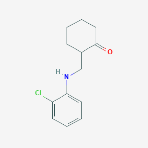 molecular formula C13H16ClNO B14306908 2-[(2-Chloroanilino)methyl]cyclohexan-1-one CAS No. 113120-18-6