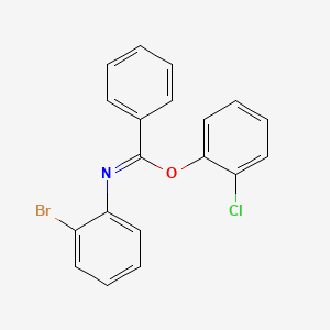 molecular formula C19H13BrClNO B14306921 2-Chlorophenyl N-(2-bromophenyl)benzenecarboximidate CAS No. 111869-66-0