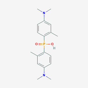 molecular formula C18H25N2O2P B14306925 Bis[4-(dimethylamino)-2-methylphenyl]phosphinic acid CAS No. 113613-27-7