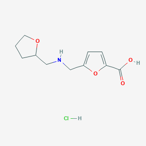 5-({[(Oxolan-2-yl)methyl]amino}methyl)furan-2-carboxylic acid hydrochloride