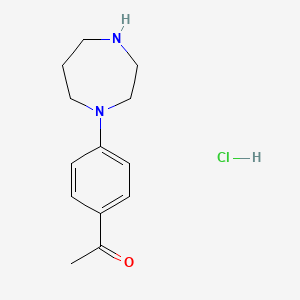 1-[4-(1,4-Diazepan-1-yl)phenyl]ethan-1-one hydrochloride