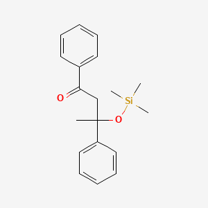 molecular formula C19H24O2Si B14306978 1-Butanone, 1,3-diphenyl-3-[(trimethylsilyl)oxy]- CAS No. 111874-55-6