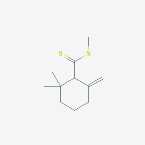 molecular formula C11H18S2 B14306995 Methyl 2,2-dimethyl-6-methylidenecyclohexane-1-carbodithioate CAS No. 109988-96-7