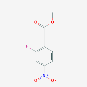 molecular formula C11H12FNO4 B1430701 Methyl 2-(2-fluoro-4-nitrophenyl)-2-methylpropanoate CAS No. 1461713-62-1