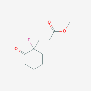 molecular formula C10H15FO3 B14307022 Methyl 3-(1-fluoro-2-oxocyclohexyl)propanoate CAS No. 111786-76-6