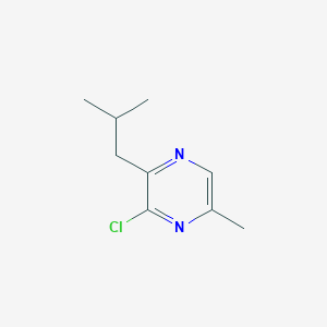 molecular formula C9H13ClN2 B14307027 3-Chloro-5-methyl-2-(2-methylpropyl)pyrazine CAS No. 115978-64-8