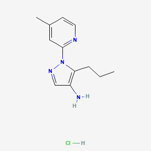 1-(4-methylpyridin-2-yl)-5-propyl-1H-pyrazol-4-amine hydrochloride